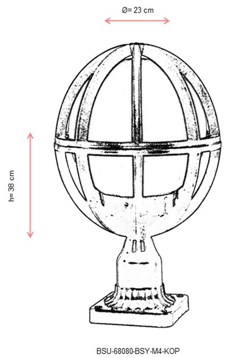 Aplica de perete exterior, Negru, 23x61x23 cm