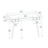 Birou Sunny cu 2 Sertare, Safir, 120 x 84 x 60 cm