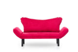 Canapea extensibila cu 2 Locuri Lisbon, Fuchsia, 140 x 80 x 65 cm