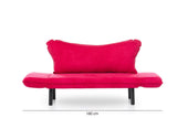 Canapea extensibila cu 2 Locuri Lisbon, Fuchsia, 140 x 80 x 65 cm