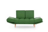 Canapea extensibila cu 3 Locuri Nina, Verde, 200 x 85 x 80 cm