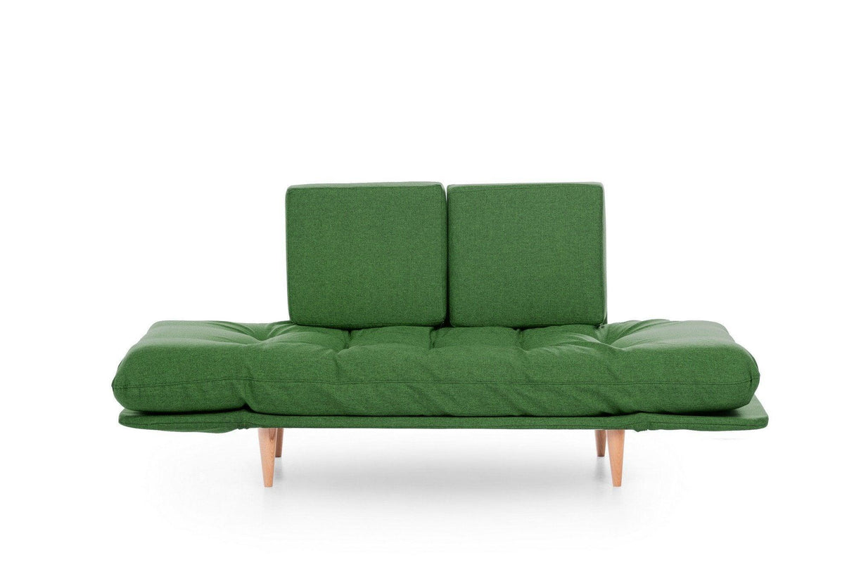 Canapea extensibila cu 3 Locuri Nina, Verde, 200 x 85 x 80 cm