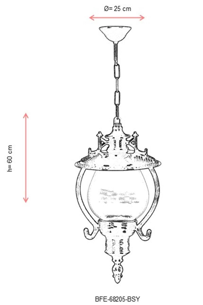 Candelabru de exterior, Negru, 25x85x25 cm