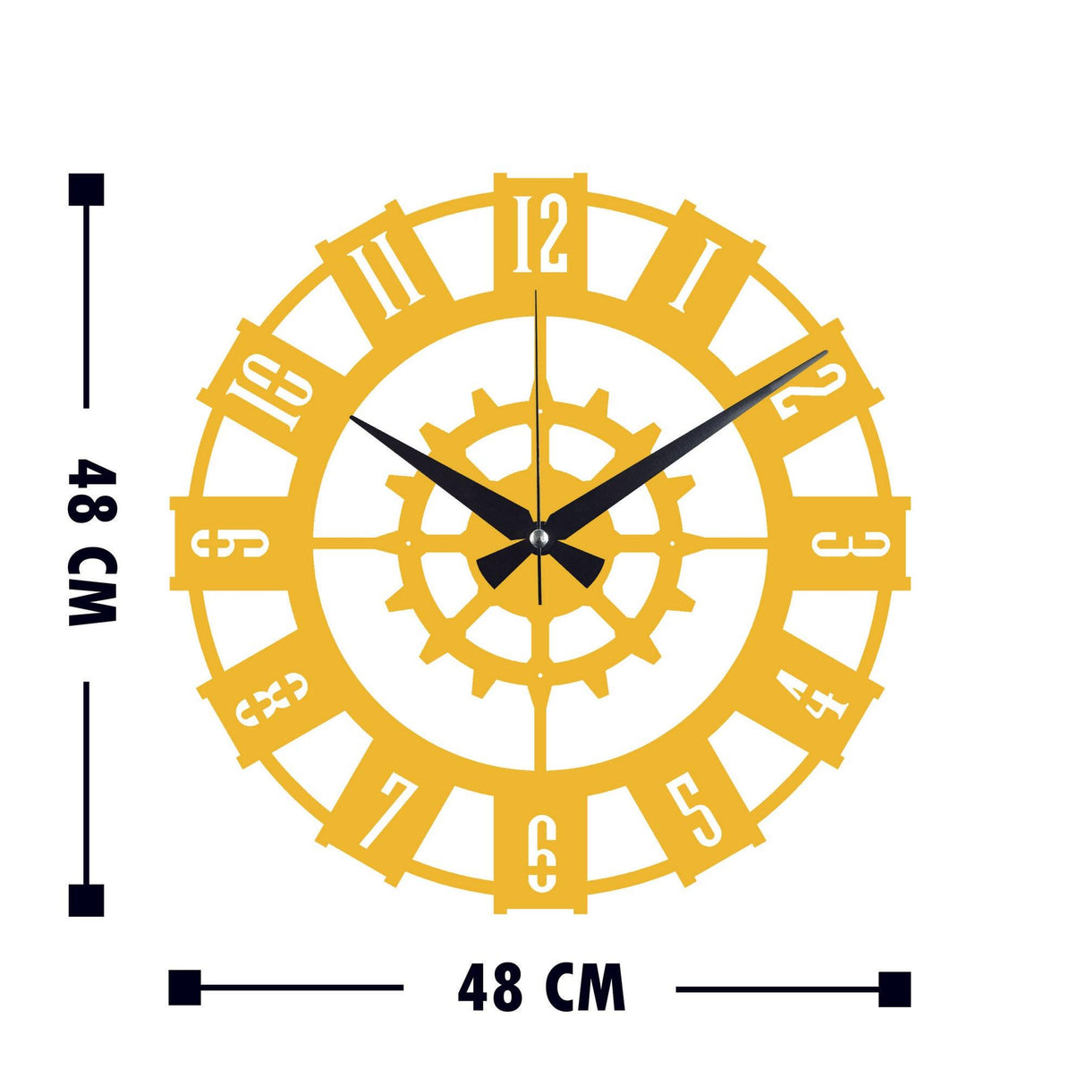 Ceas de perete Metal Wall Clock 11 - Gold, Aur, 48x1x48 cm