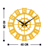 Ceas de perete Metal Wall Clock 11 - Gold, Aur, 48x1x48 cm