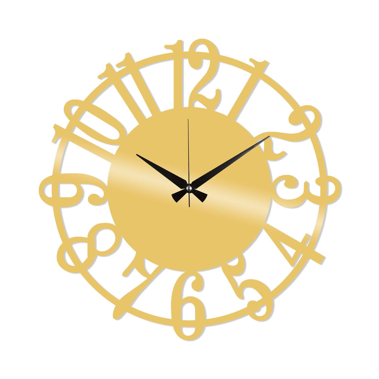 Ceas de perete Metal Wall Clock 15 - Gold, Aur, 48x1x48 cm