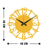 Ceas de perete Metal Wall Clock 15 - Gold, Aur, 48x1x48 cm