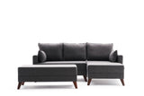 Coltar extensibil Ariana , Gri, 205 x 140 x 85 cm