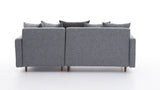 Coltar Extensibil Stanga Linda, Gri, 215 x 80 x 135 cm