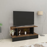 Comoda TV Anka 2 rafturi, Nuc Negru, 90 x 41 x 30 cm