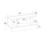 Comoda TV Anka 2 rafturi, Nuc Negru, 90 x 41 x 30 cm