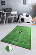 Covor de Copii Teren Football, Verde, 100x160 cm