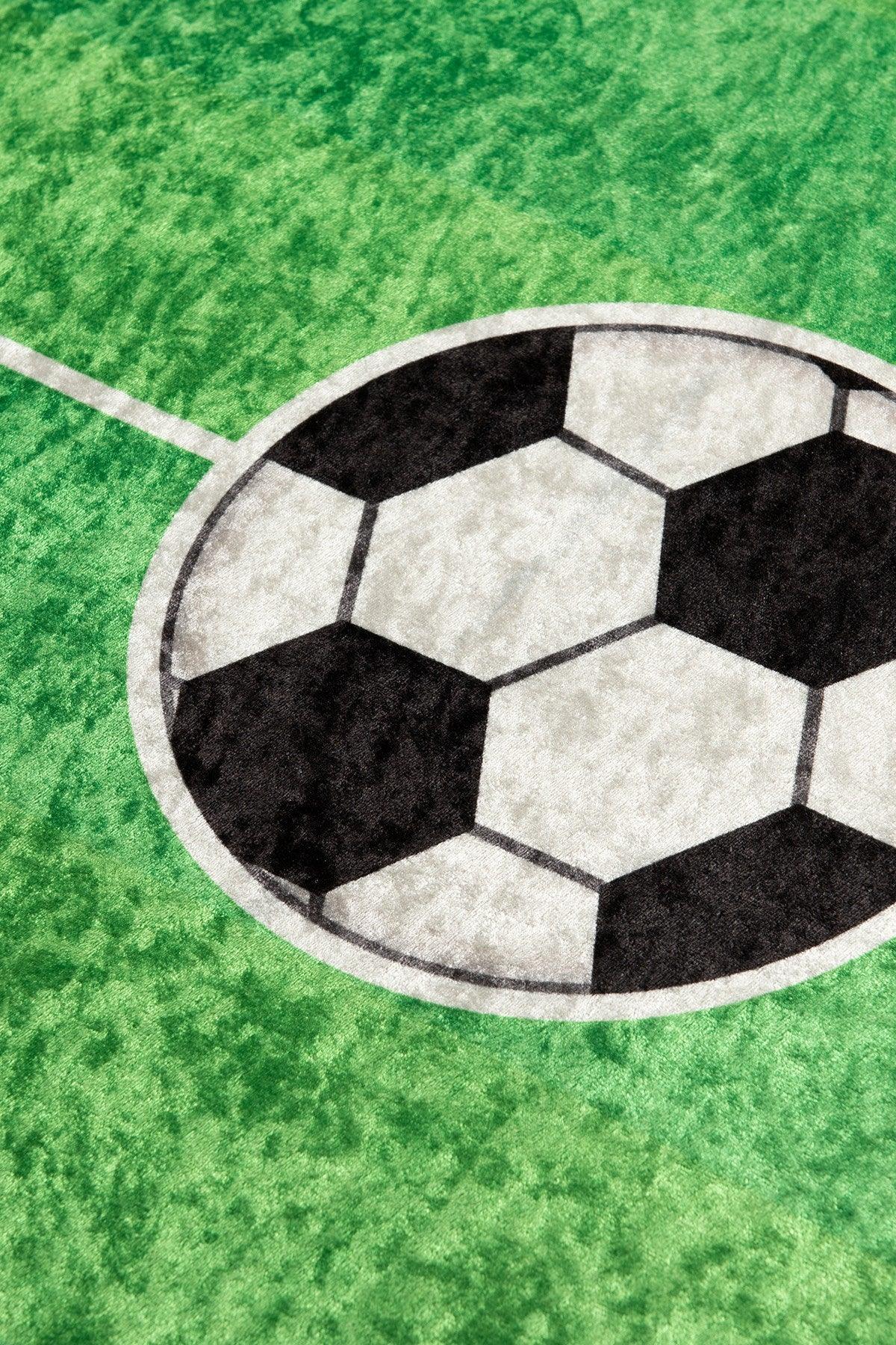 Covor de Copii Teren Football, Verde, 100x160 cm