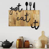 Decoratiune de perete lemn Just Eat It, Nuc, 52x3x58 cm