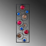 Decoratiune de perete Metal Life, Multicolor, 32x1x90 cm