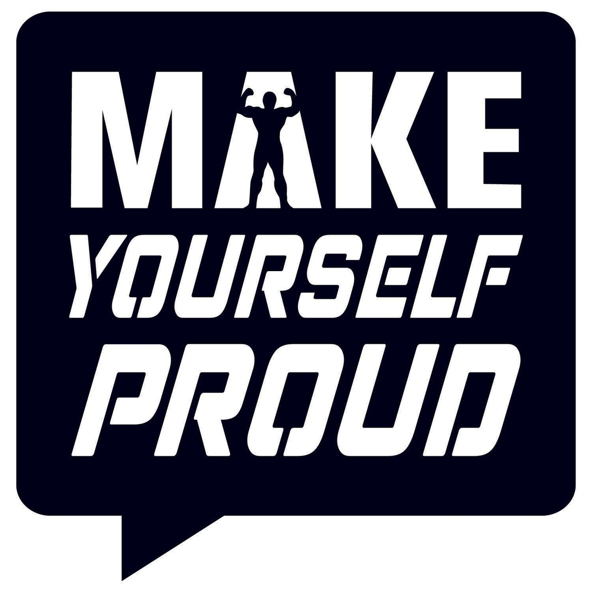 Decoratiune de perete Metal Make Yourself Proud, Negru, 60x59 cm