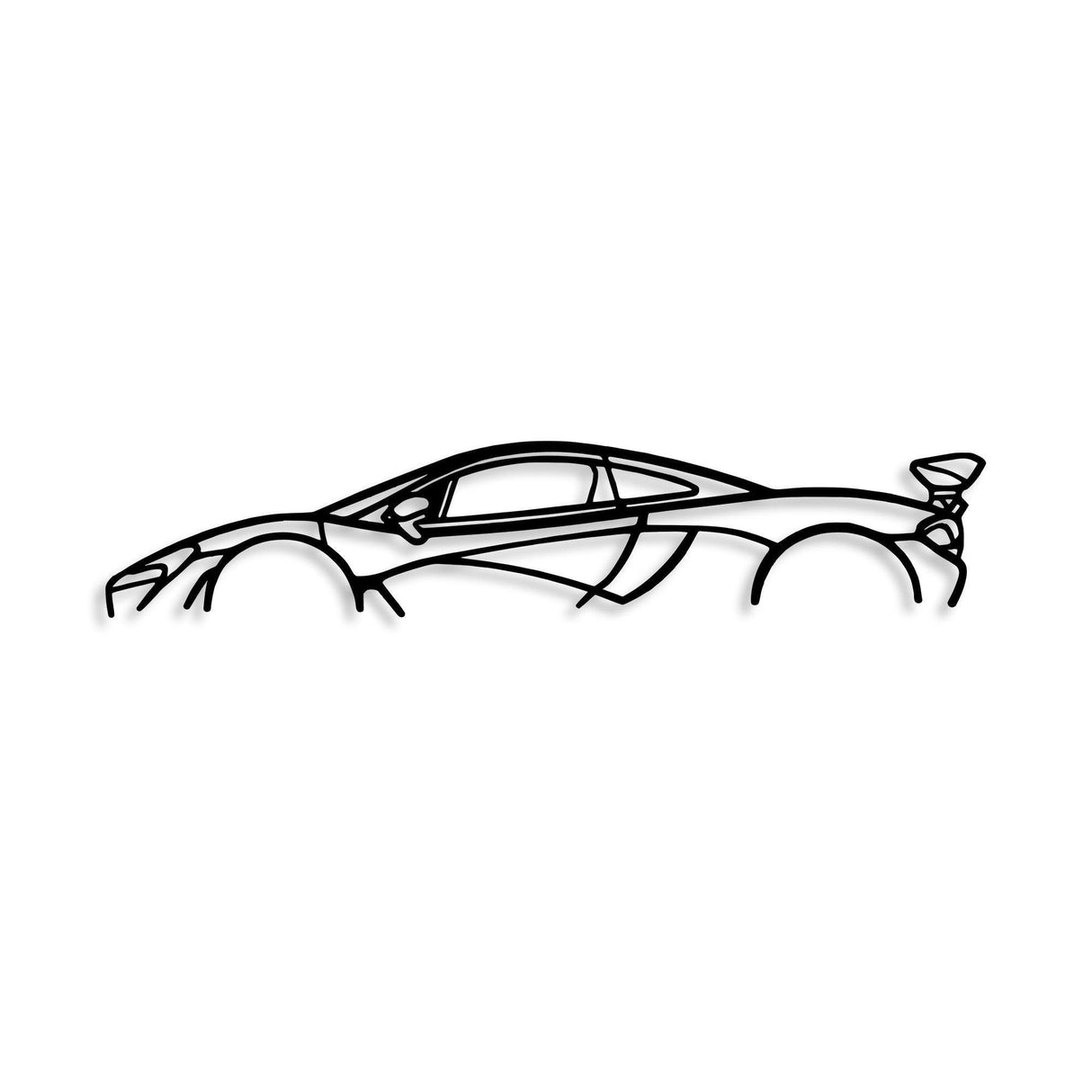 Decoratiune de perete Metal Mclaren P1 Silhouette, Negru, 14x1x68 cm