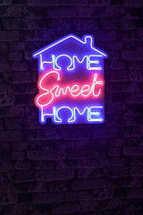 Lampa Neon Home Sweet Home, Albastru