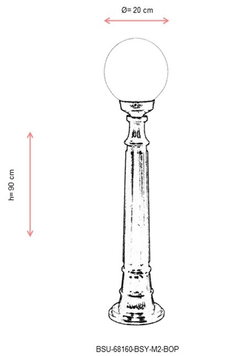 Lampa Pentru Exterior Graphire, Negru, 20X2X90 Cm