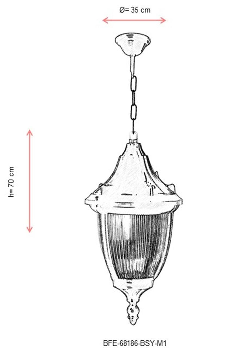 Lustra De Exterior Walliant, Negru, 35X2X70 Cm