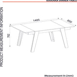 Masa Bucatarie Ravenna, alb, 145x76x85 cm