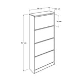 Pantofar Adore XL, 4 compartimente, capacitate 24 perechi incaltaminte, 73 x 157 x 26 cm