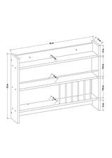 Raft de bucatarie Kolin, alb, 85 x 65 x 15 cm