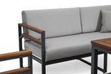 Set de lounge de grădină Bellissima - Anthracite, Gri, 150x75x68 cm