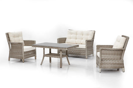 Set de lounge de grădină Manila 316 - Cream, Crem, 120x65x65 cm