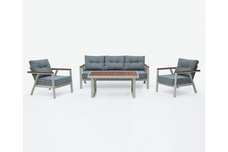 Set de lounge de grădină Sneker, Gri, 200x90x80 cm