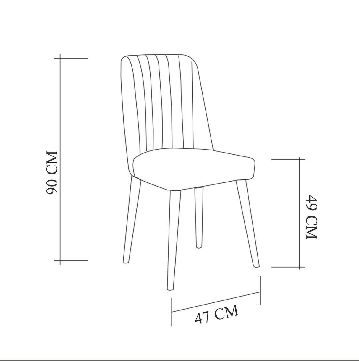 Set Masa Bucatarie și scaune (4 bucăți) Santiago 1070, Crem, 120x75x75 cm