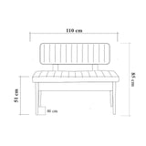 Set Masa Bucatarie și scaune (5 bucăți) Vina 1048, Stejar, 129x75x80 cm