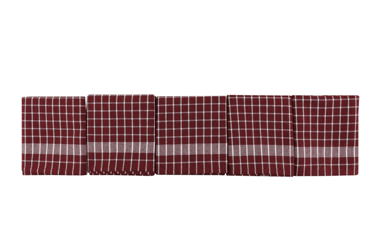 Set Prosoape de Bucatarie (10 bucăți), Roșu, 65x45 cm