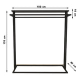 Suport/Stander Umerase Effenberg cu Raft si 2 Umerase, Crem, 100 X 170 X 40 Cm