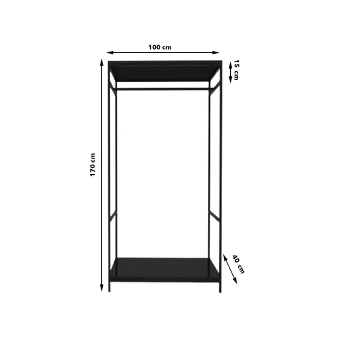 Suport/Stander Umerase Maybach cu 2 Rafturi, Stejar, 100 X 170 X 40 Cm