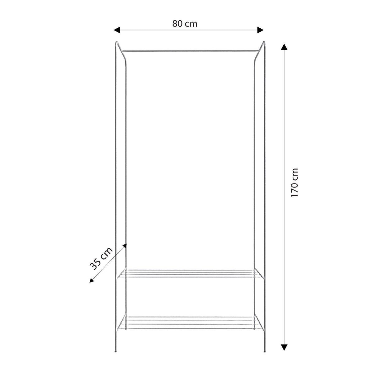 Suport/Stander Umerase Milano Auriu, 80X35X35 Cm