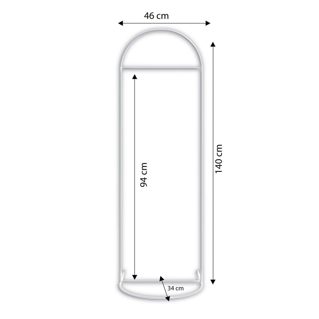 Suport/Stander Umerase Roma Auriu, 46 X 140 X 34 Cm