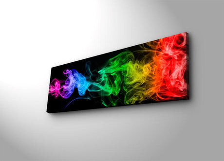 Tablou Canvas cu Led Pride fara priza, Multicolor, 90x30 cm